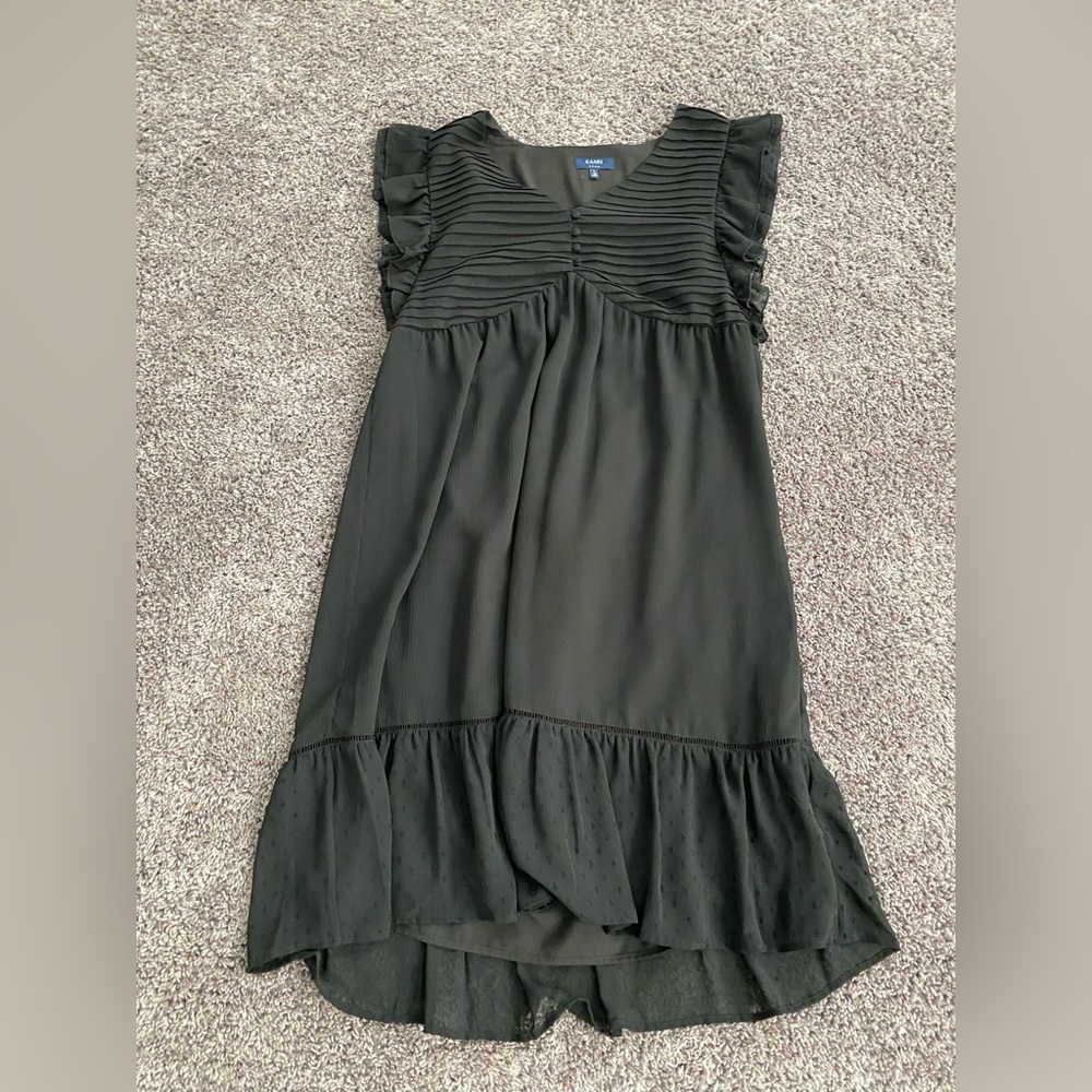 Kaari Blue V-Neck Black Lace Cocktail Dress